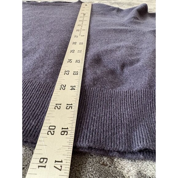 Brunello Cucinelli Women's Cropped 100% Cashmere Sweater M Blue Italy Old Money - Picture 11 of 11